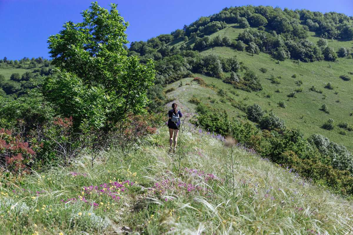 Escursione panoramica sulla cima del Monte Cava con vista sul Lago di Campotosto